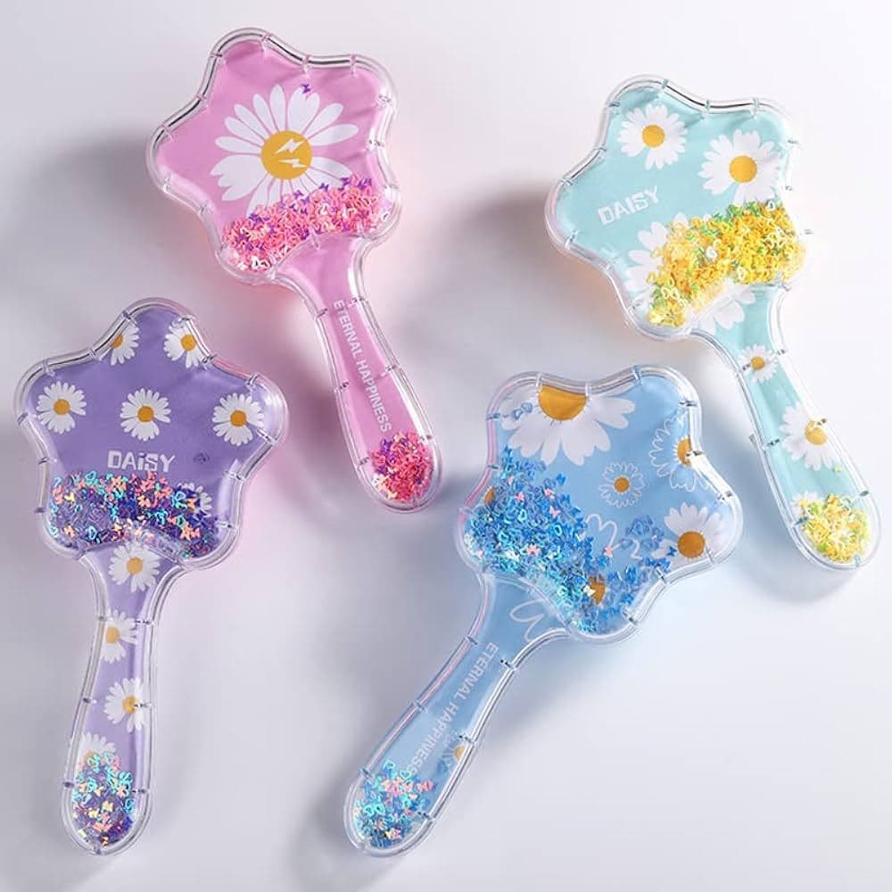 Escova de Cabelo Infantil com Glitter – Colorida, Fofa e Divertida (Estampa Variadas)