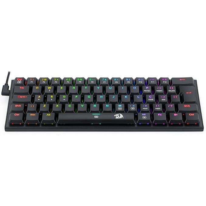 TECLADO MECANICO GAMER REDRAGON ANIVIAPRETO RGB COM SWITCH BROWN L ABNT-2