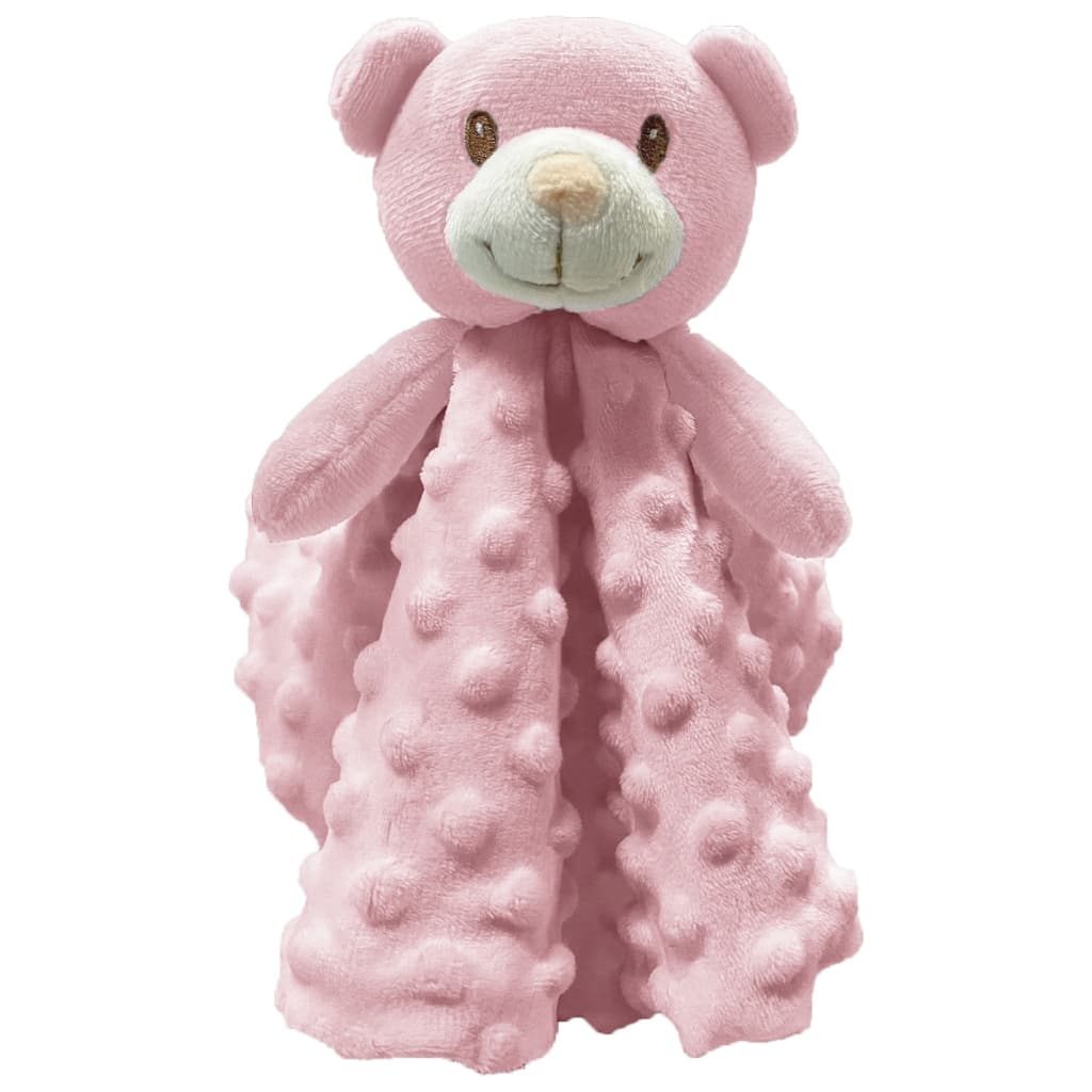 Naninha Bebê Ursinha Rosa Minky Poá Laço Bebê 30x30cm Antialérgica
