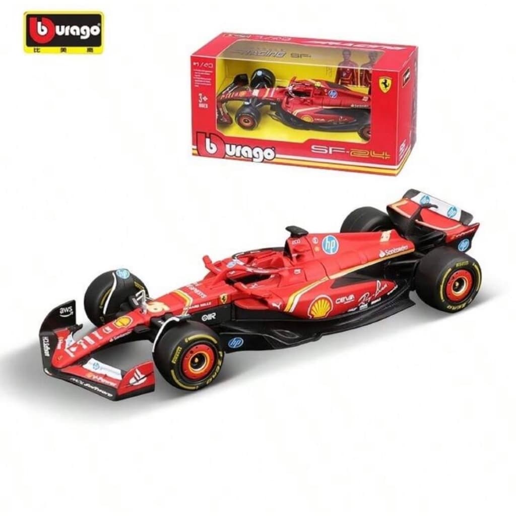 Carrinho Miniatura 1/43 Fórmula 1 Ferrari 16 Charles Leclerc - bBurago
