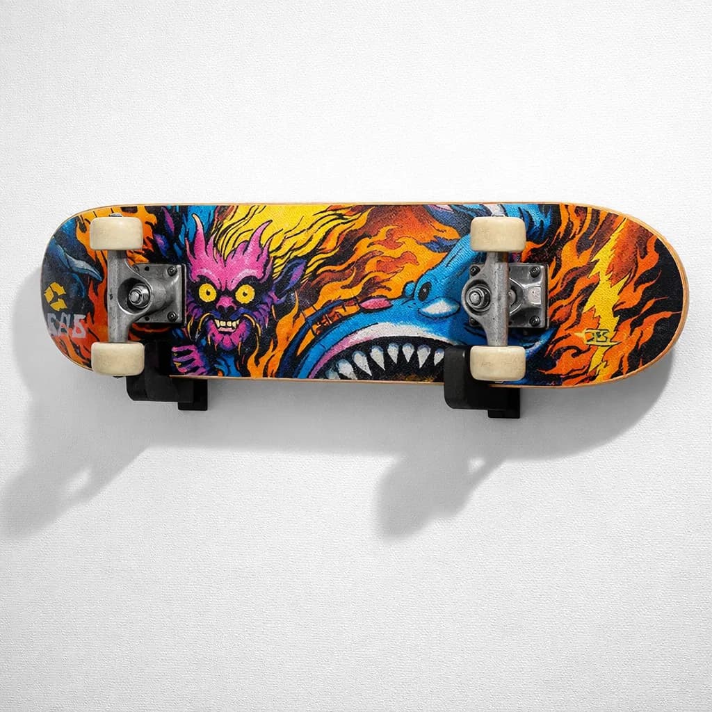 Suporte de Parede para Skate | Organizador Expositor de Skate | Suporte Fixo Resistente para Skateboard | Decoração