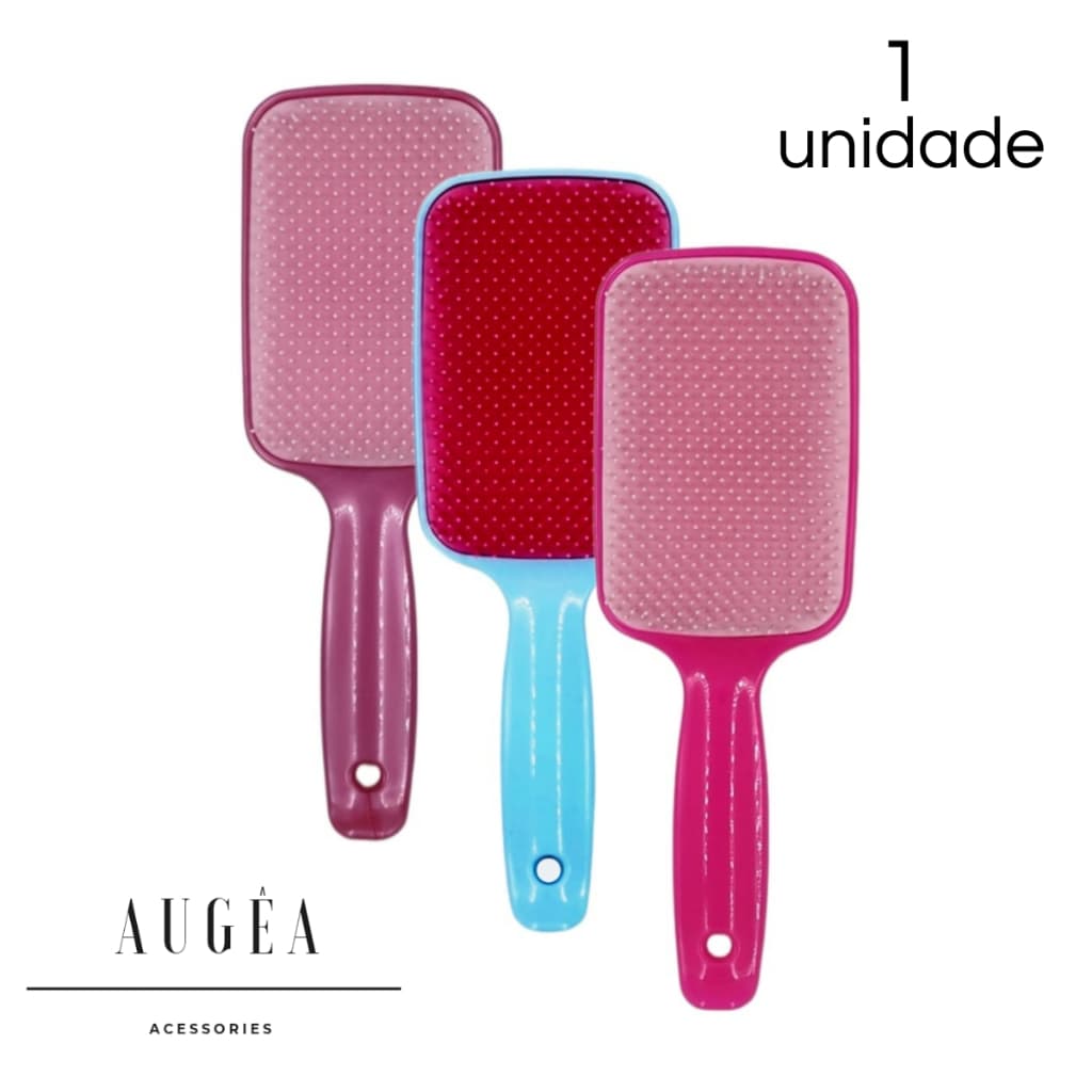 Pente de Cabelo Escova Raquete Flex Desembaraça Fácil
