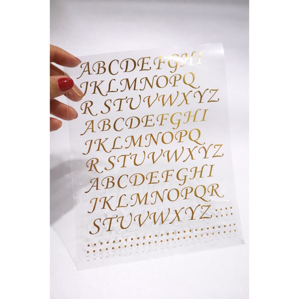 Cartela de alfabeto em adesivos TERMOCOLANTE, LEMBRANCINHA, LETRAS PARA COLAR, pronto para aplicar, FERRO DE PASSAR