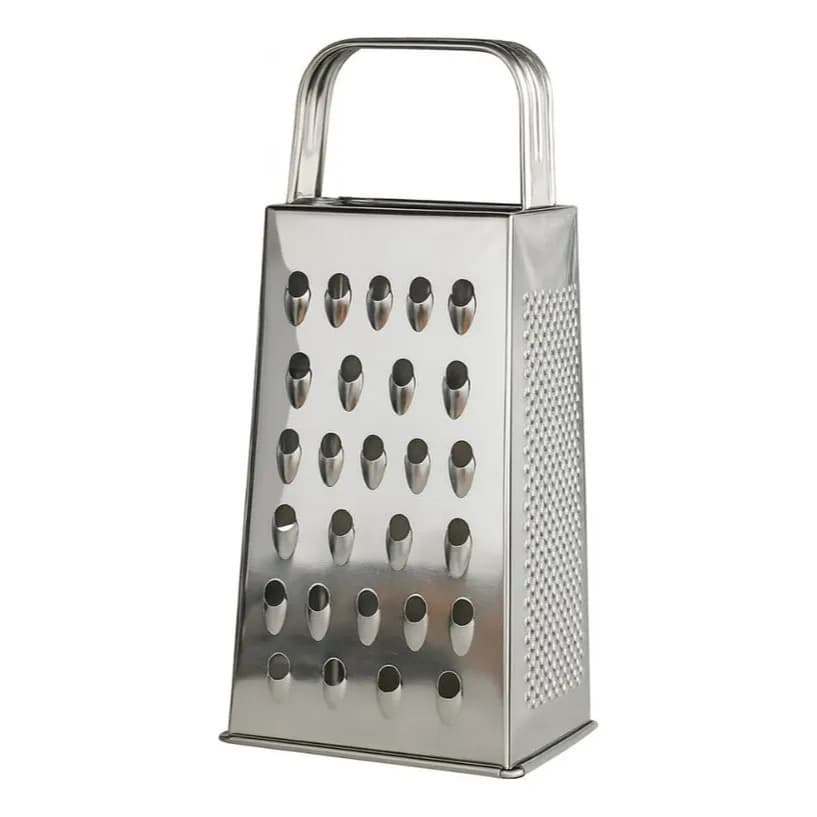 Ralador 4 Faces Inox Profissional Cozinha Multiuso Legumes Queijo Prático Resistente