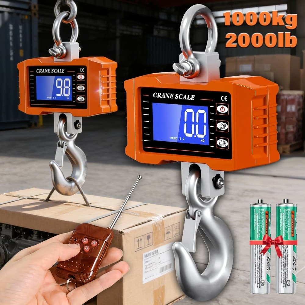 Balanca Digital Gancho 1000kg com Controle Remoto Crane Scale Suspensa Industrial