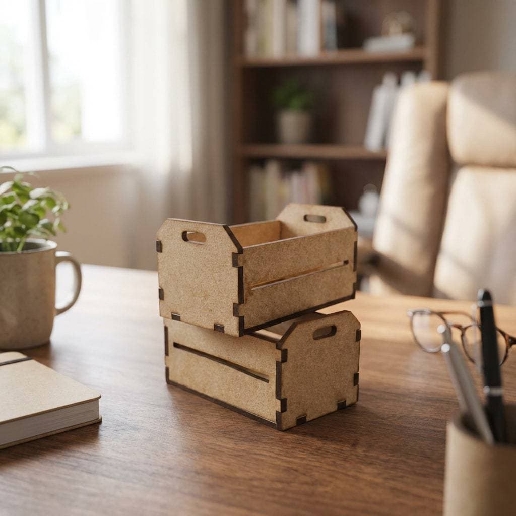 Kit 30 Mini Caixotes Lembrancinhas MDF Decorativo 9x5x4,5cm em 3mm