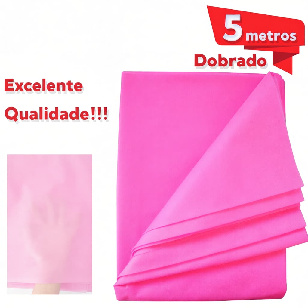 TNT Liso Colorido com 5 metros - 1,40m largura 40gm com Excelente Qualidade DOBRADO