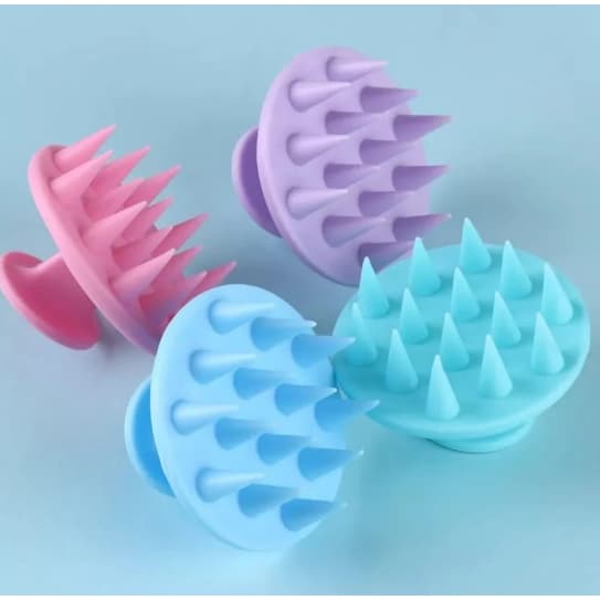 Escova Massageadora Silicone Couro Cabeludo Anti Deslizante Limpeza Capilar
