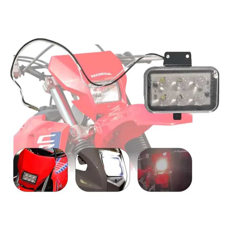 Farol De Led Bloco Óptico Crf 300f X-cell C/ 6 Leds Crf250f luz forte crf 230 para todas as crf honda lâmpada de led top