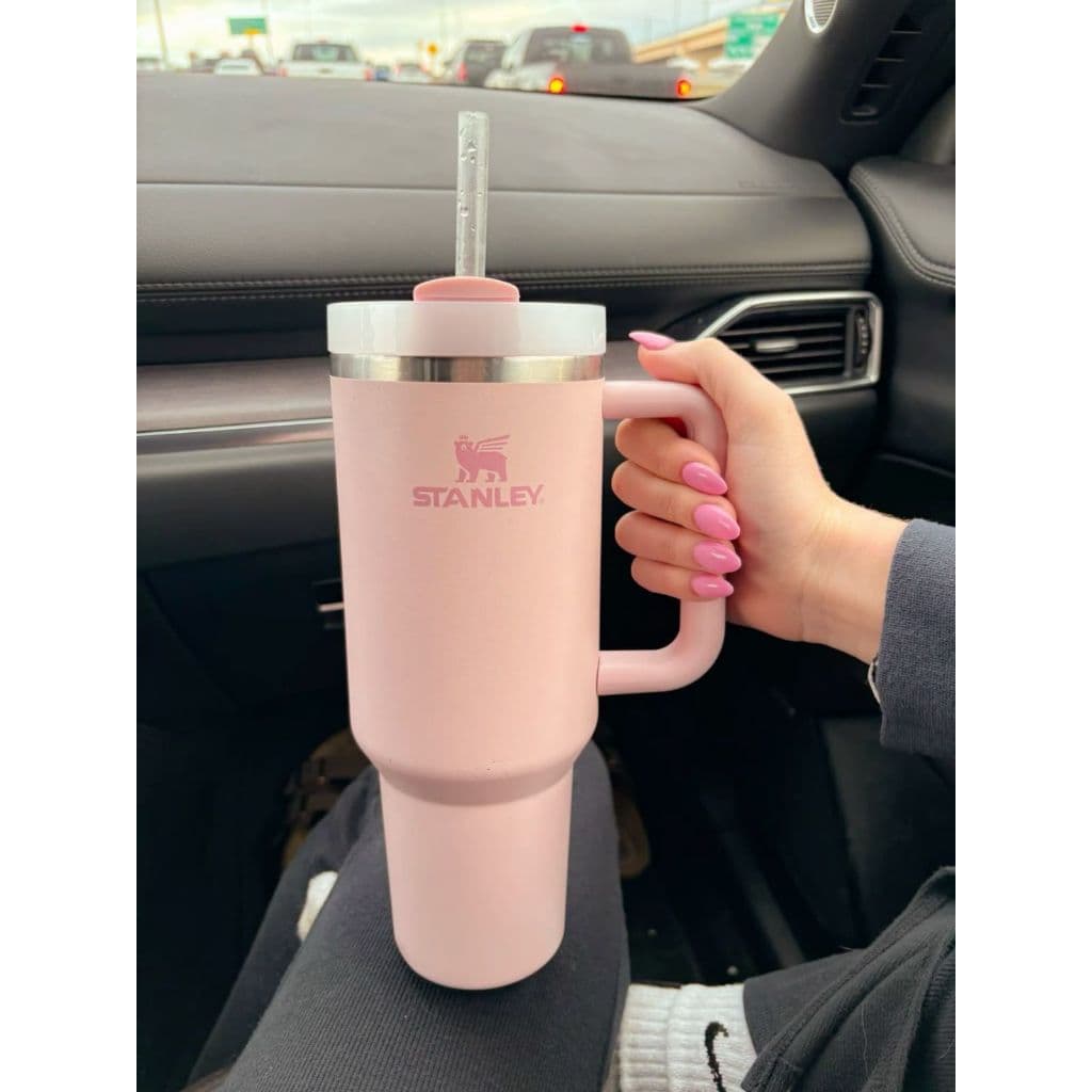 Copo Térmico Inox Alça Flip Straw com canudo de Metal 1200ml Super qualidade