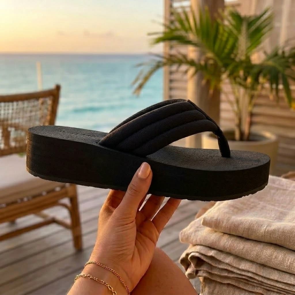 Chinelo Plataforma Feminino Delta Nuvem Tira Fofinha Super Leve E Confortável