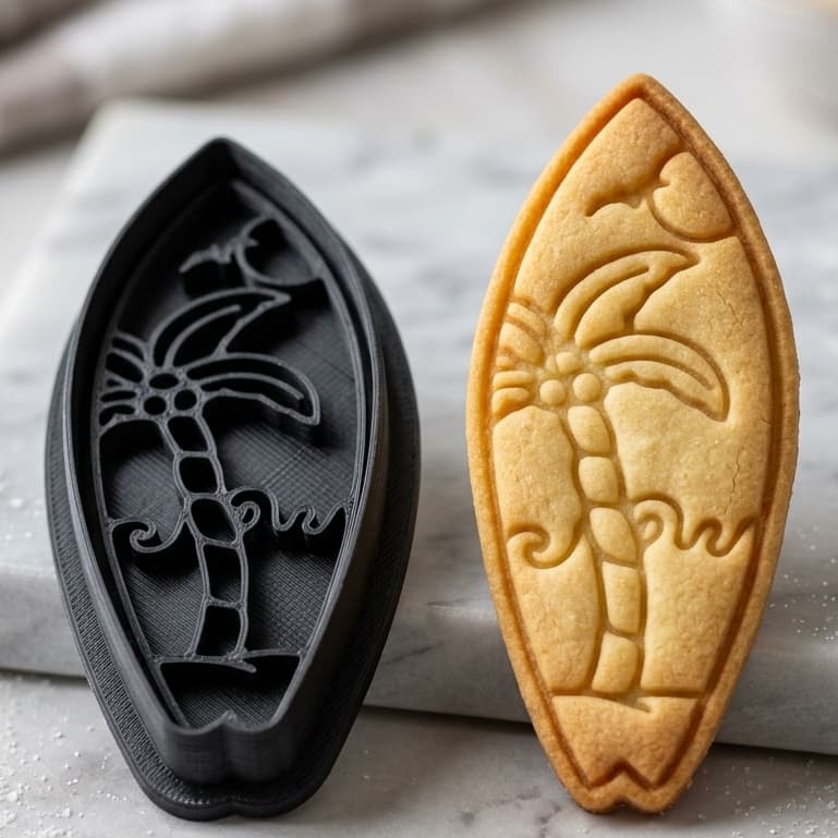 Cortador Biscoito Prancha de Surf Confeitaria Fondant Pasta Americana Alta Precisão