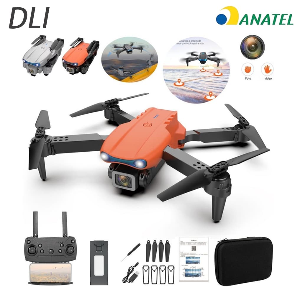 DLI Mini Drone E99 Profissional 4K Com 2 Câmeras Controle Remoto Fotografia Aérea Quadricóptero
