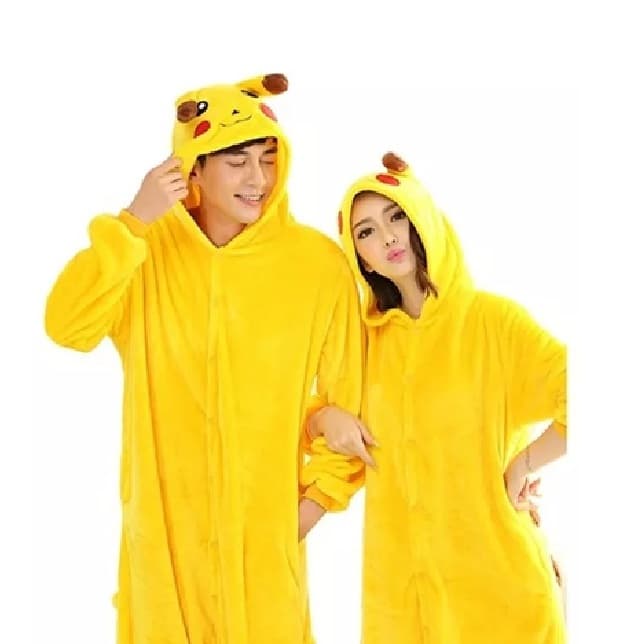 Pijama Kigurumi Pikachu Macio  e Confortável -Adulto ou Infantil