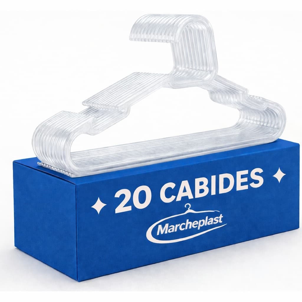 Cabide Adulto Acrílico Organizador Roupa Kit 20 Unidades