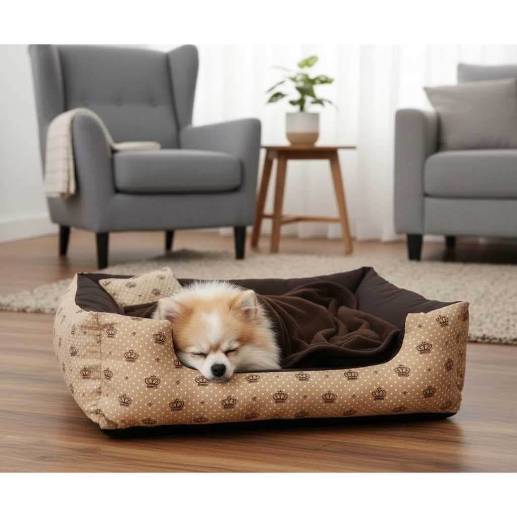 Cama pet cachorro e gato kit 3 pçs caminha,manta e almofada serve pra pet até 5 kg lavavel com ziper resistente