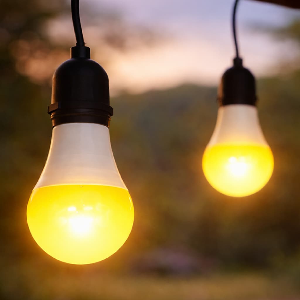 Kit 2 ou 5 Lampadas Led Pera Anti Inseto 12w 3200K Amarelo E27 110v/220v Branco Leitoso Cod: 343205173 Avant