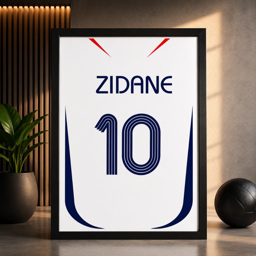 Quadro Camisa Futebol Time com Moldura 33x25cm Decorativo Jogadores Craques Parede Quarto Sala Presente Criativo