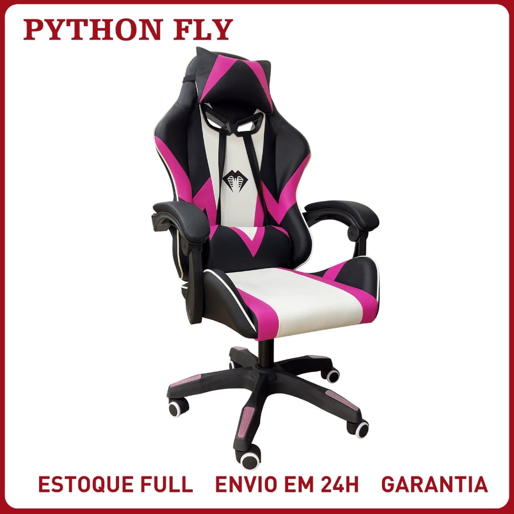 Cadeira Gamer Ergonômica Reclinável Ajustável Com Almofadas Cervical E Lombar Suporta 150kg Premium