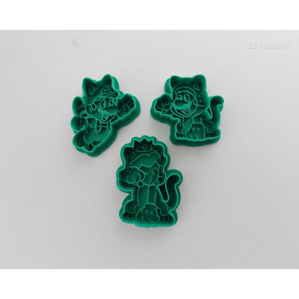 Kit 3 Cortador Marcador Super Mario Pasta Americana