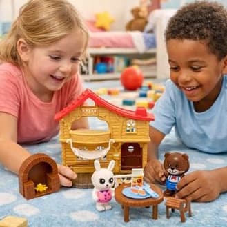 Brinquedo Educativo infantil Conjunto Animais Plástico com 22 Peças Criativo