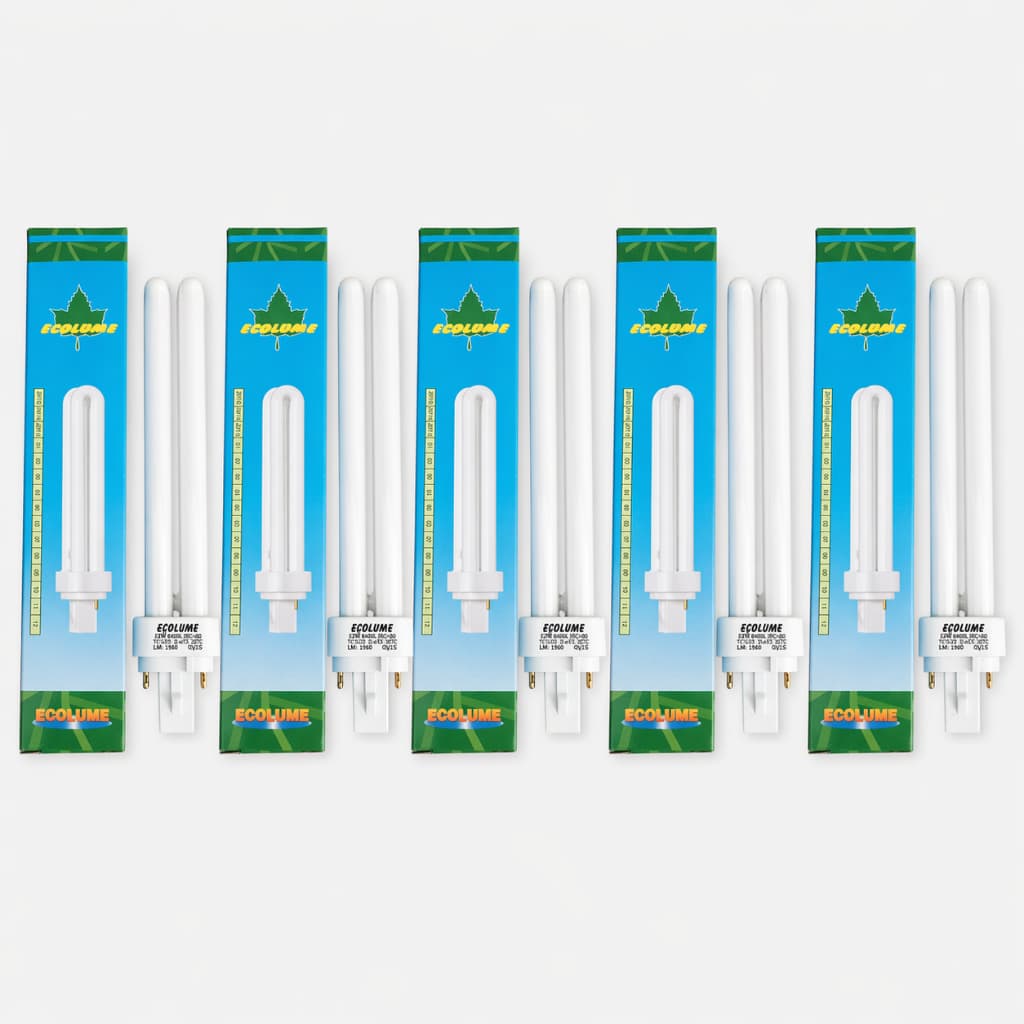 Kit com 5 Lâmpadas Tipo H 26W 2U 6400K 2 Pinos bivolt 127V / 220V