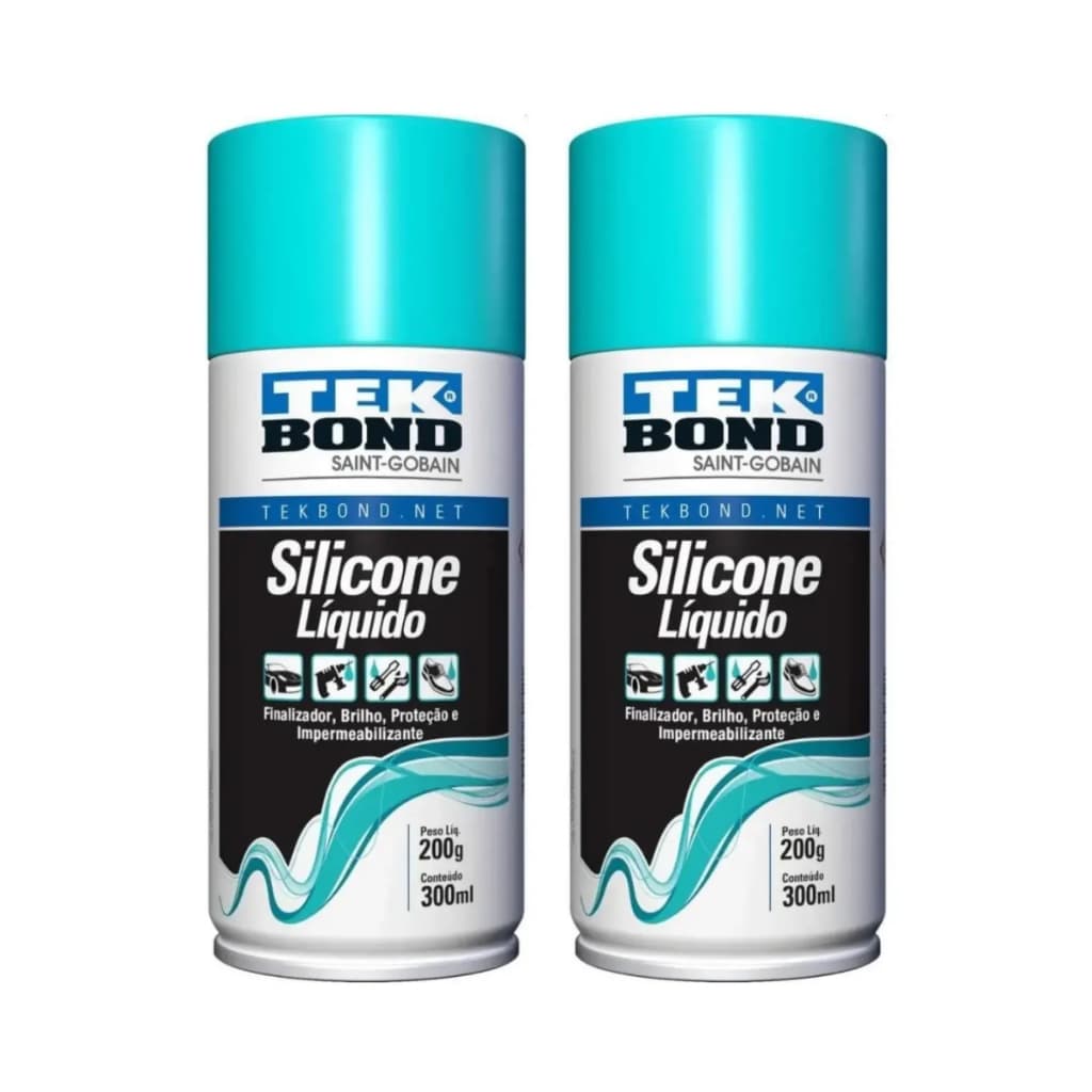 Kit 2 Silicone Lubrificante Spray Líquido Tek Bond 300ml
