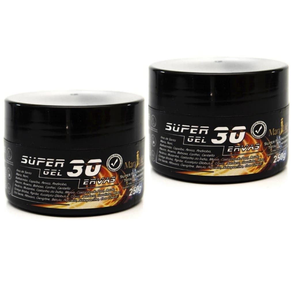Kit 2 Super Gel Desodorante Massageador 30 Ervas Mary Life 250g