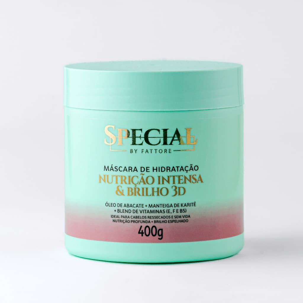 Máscara Capilar Nutrição Intensiva 400g - Nutrição Profunda e Brilho Espelhado Fattore Special