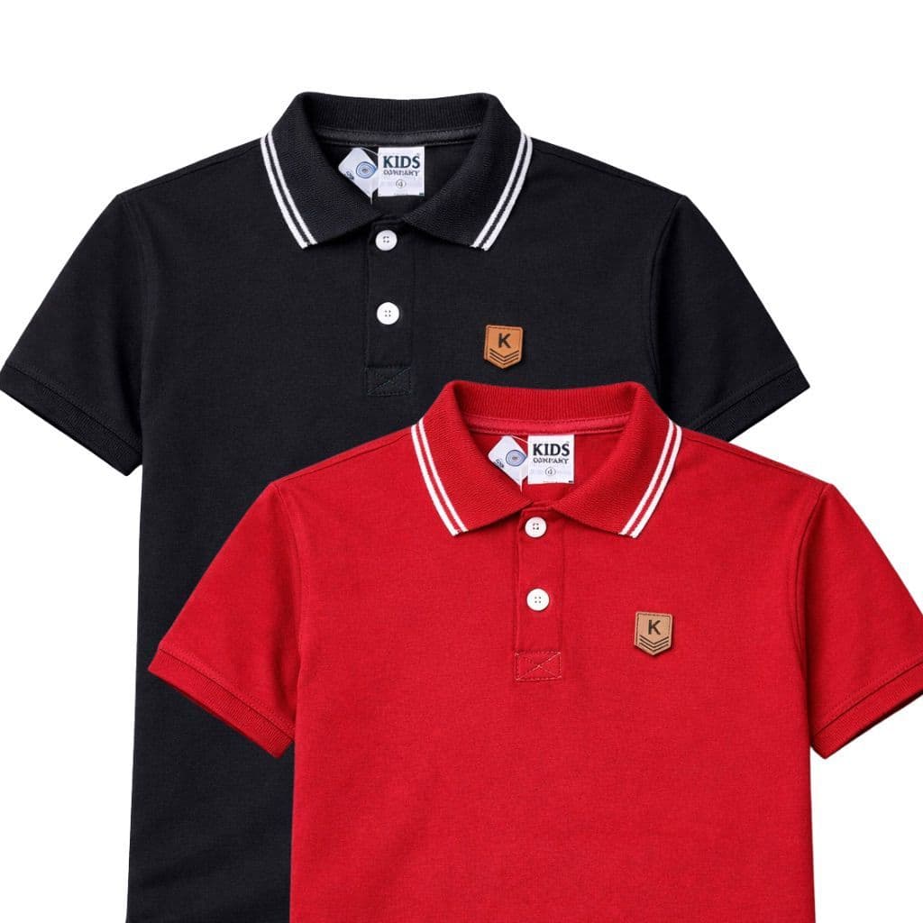Kit 2 Camisa Polo Infantil Masculina 100% Algodão Modelo Premium