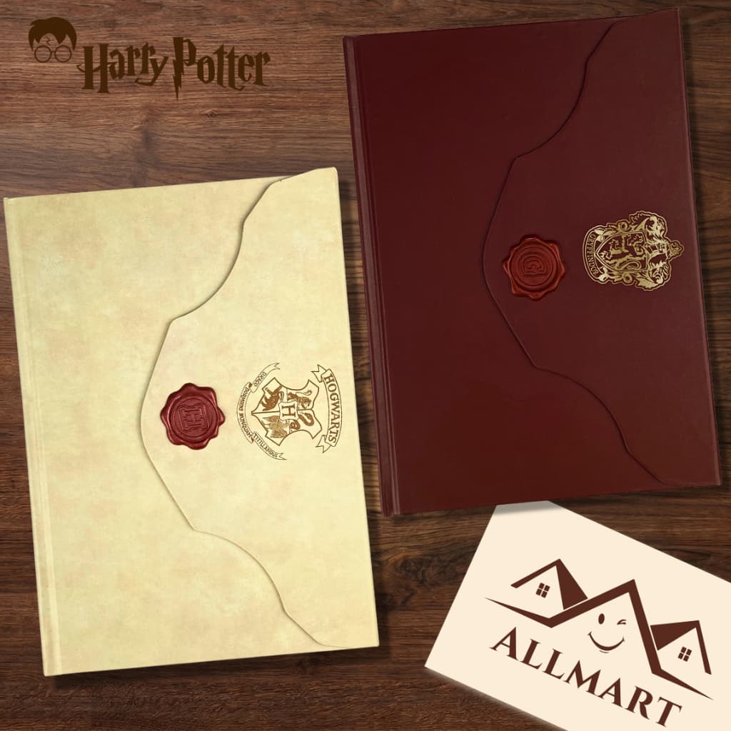 Caderno Harry Potter A5 Capa Dura Premium | Fecho Magnético + Selo Cera 80 Folhas Hogwarts