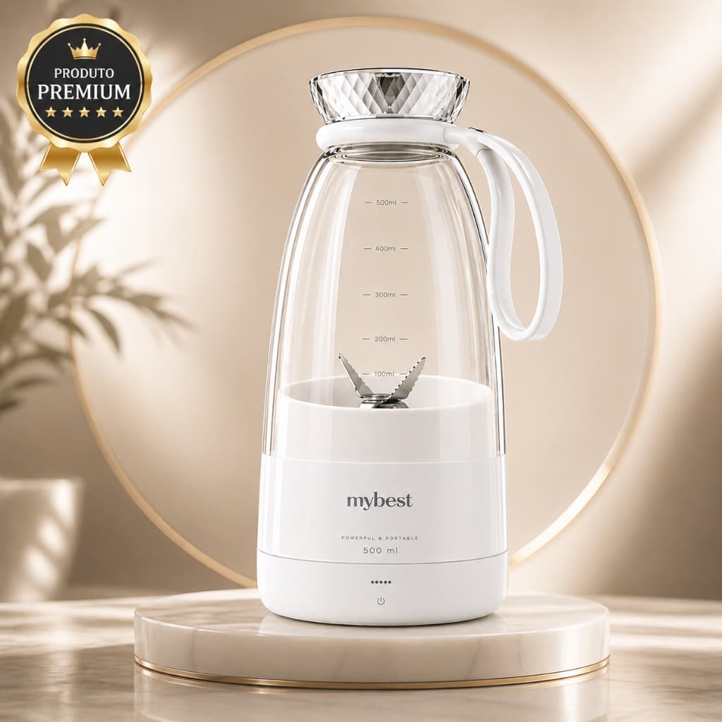 Garrafa Liquidificador Portátil 350ml USB Recarregável 2 em 1 Mini Blender Sem Fio