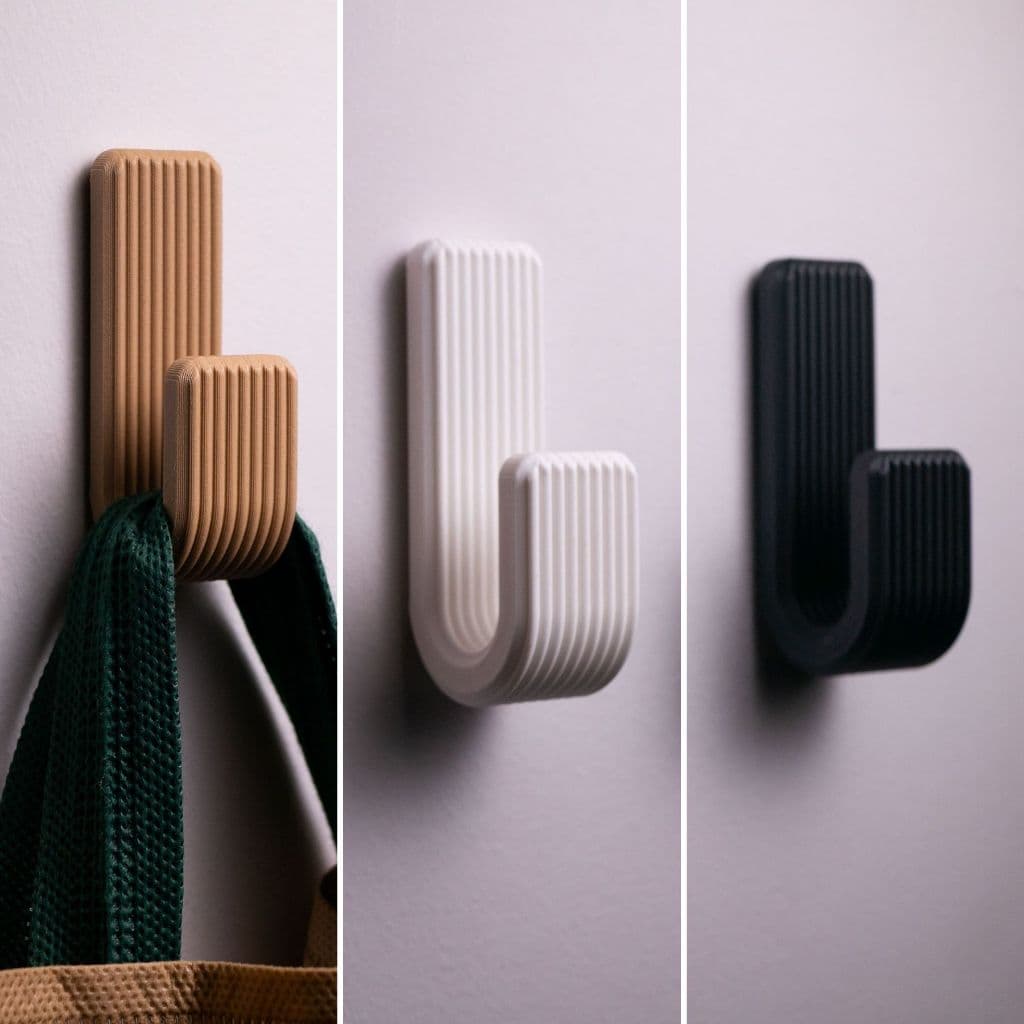Gancho de Parede Adesivo Design Moderno Kit 3 Instalação Rápida para Roupas Cabides Toalhas