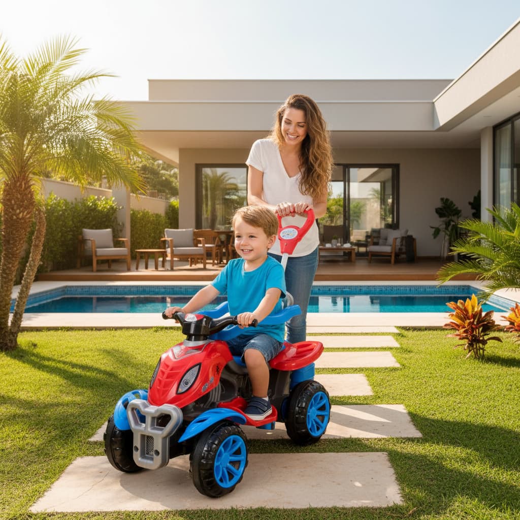 Quadriciclo Infantil Motorizado Controle Facil Seguro Design Tematico Spider Menino