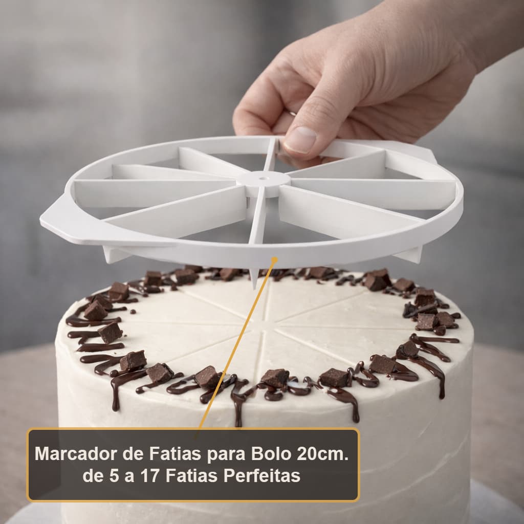 Marcador de fatias de Bolo 20cm – de 5 a 17 Fatias