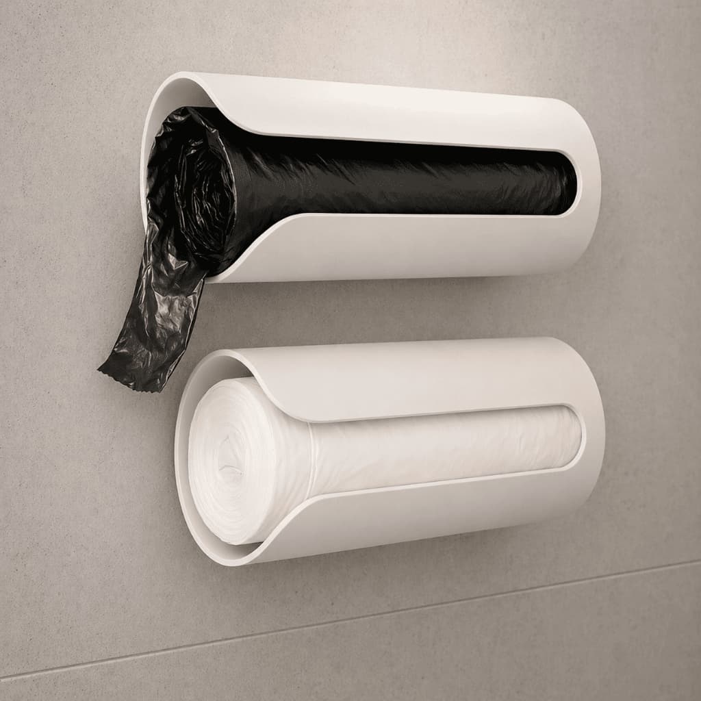 Suporte para Rolo de Saco de Lixo Para Casa Em Cozinha Banheiro Dispenser Porta Sacolas de Supermercado Puxa Saco