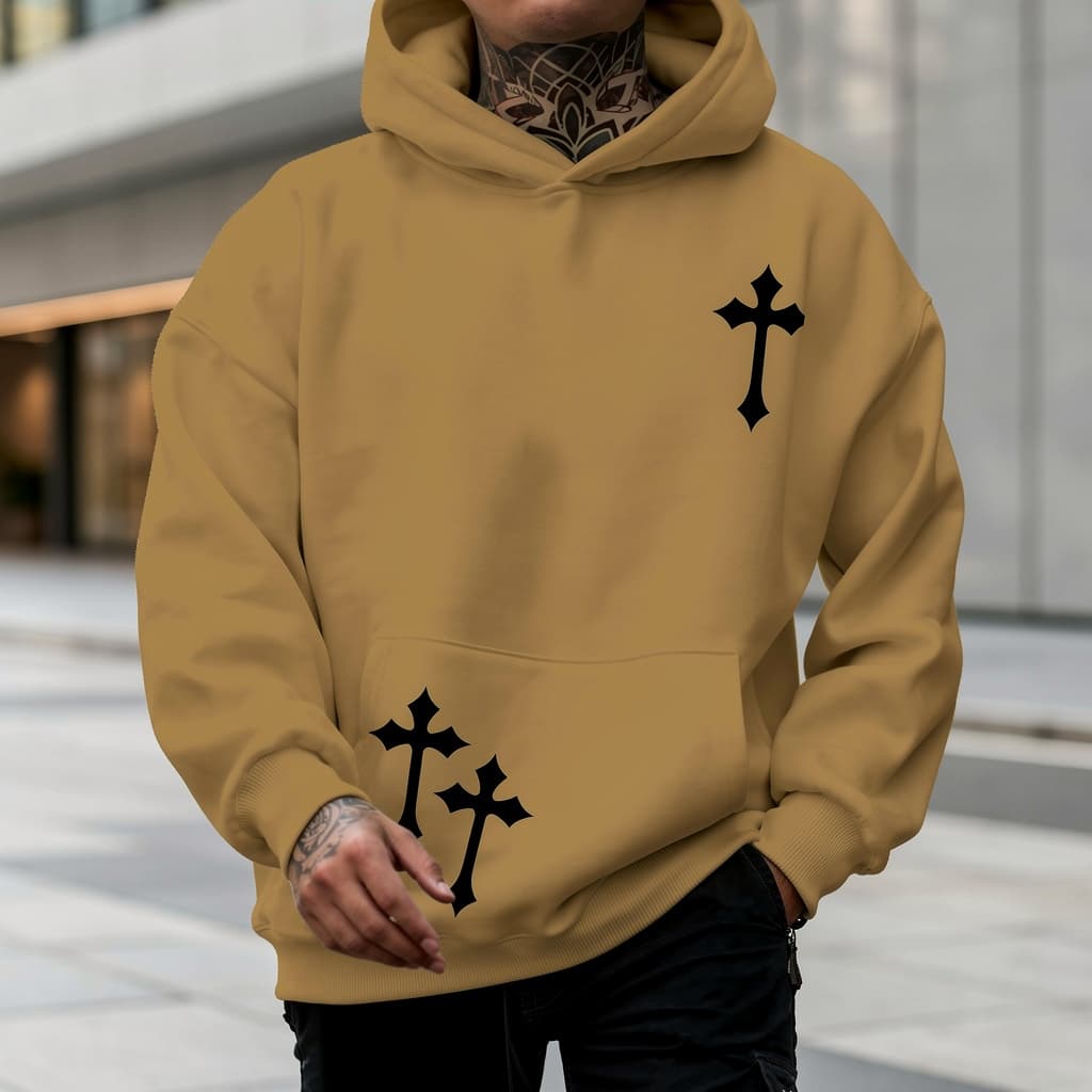 Blusa de Frio Moletom Masculino 3 Cruz Algodão Unissex