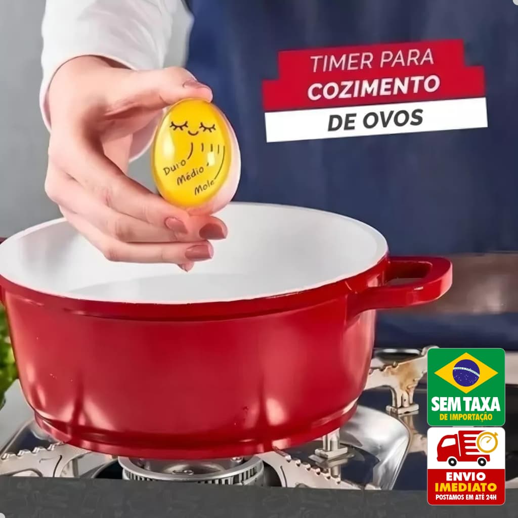 Temporizador Ovos Cozinha Muda Cor Resina Controle Ponto Ovo Mole Médio Duro Fácil Uso