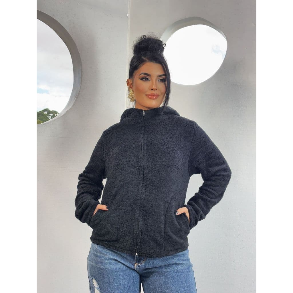 Casaco Teddy Feminino com Capuz – Quentinho e Fashion