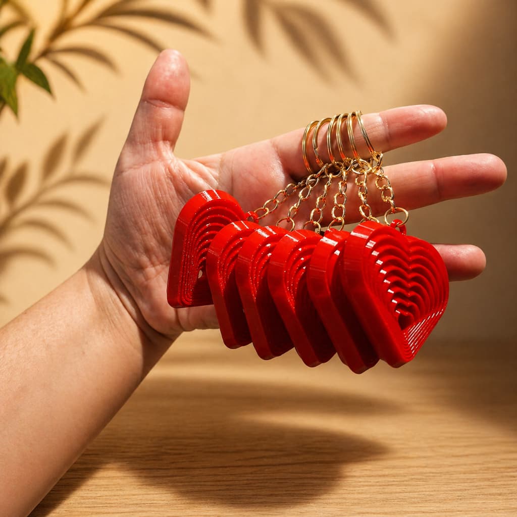 Chaveiro Fidget Coração 3D | Presente Anti-Estresse Articulado [ ENVIO RÁPIDO!]