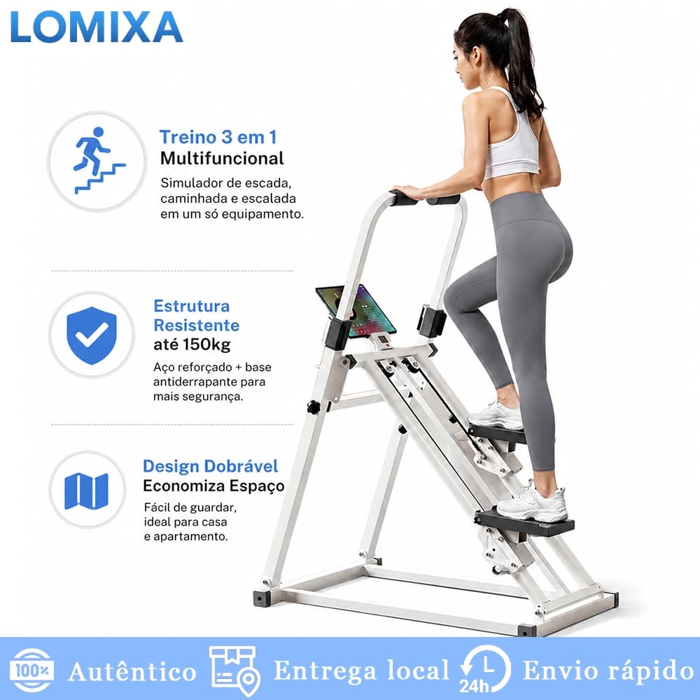 Simulador De Escada Dobrável Para Treino Em Casa Máquina De Escalada E Caminhada 150kg
