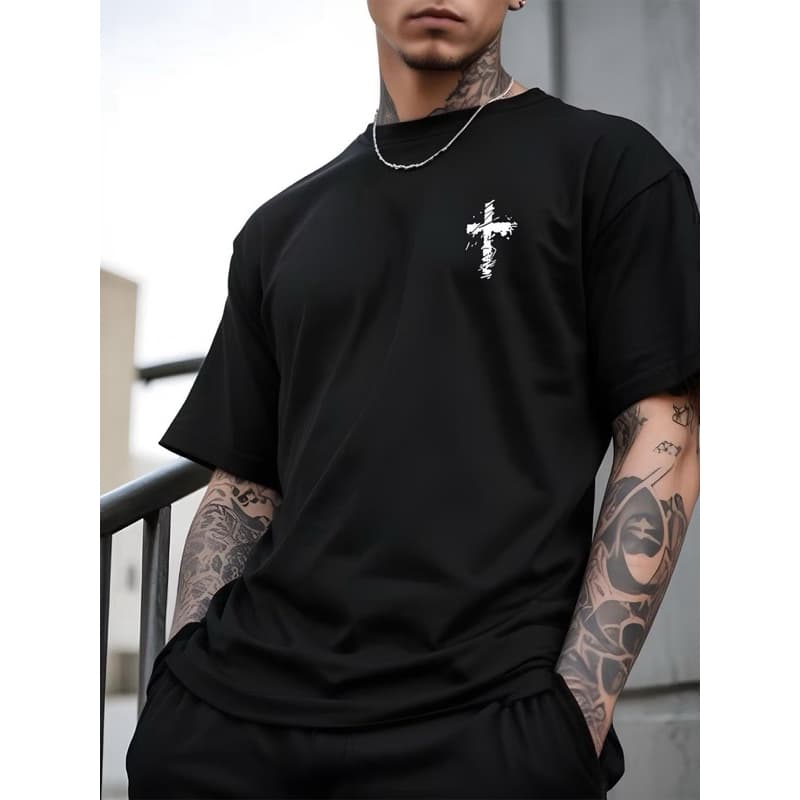 Camiseta Masculina Camisa Street Faith Camisa Manfinity 100% Algodão