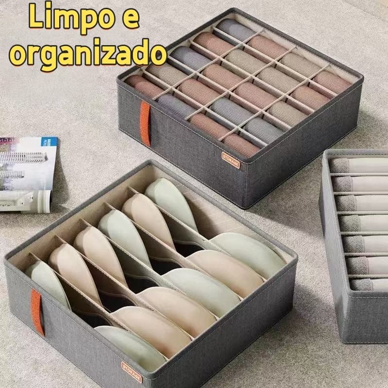 Organizador Multiuso para Gaveta e Guarda-Roupa 6 Divisórias