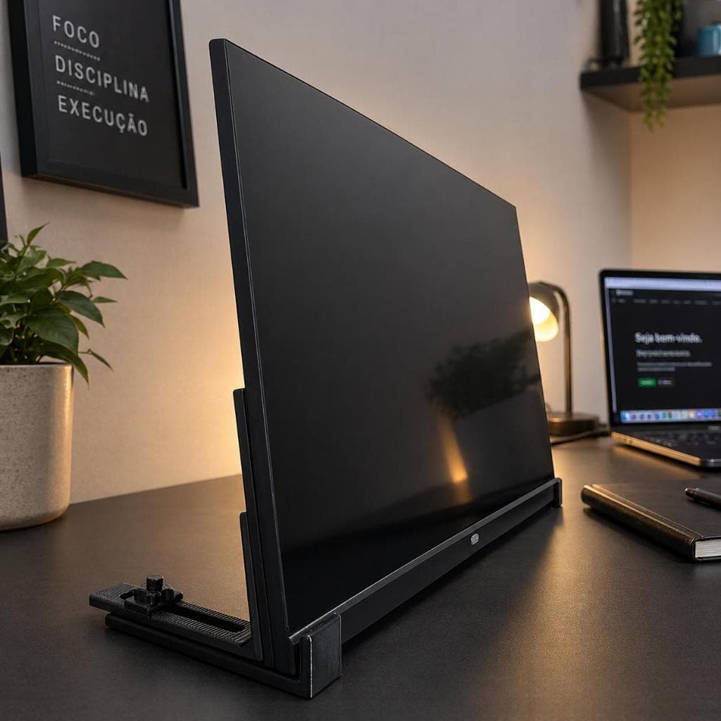 Suporte De Mesa para Monitor e TV De 12 A 32 Polegadas Ajustável Resistente