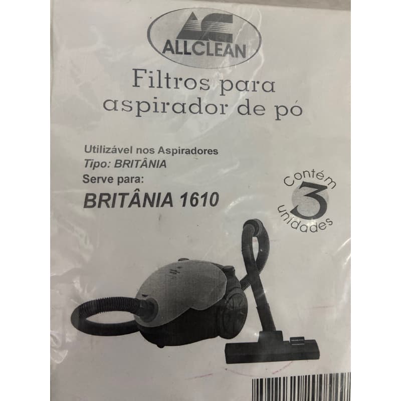 Saco Filtro Para Aspirador De Pó Britânia 1610