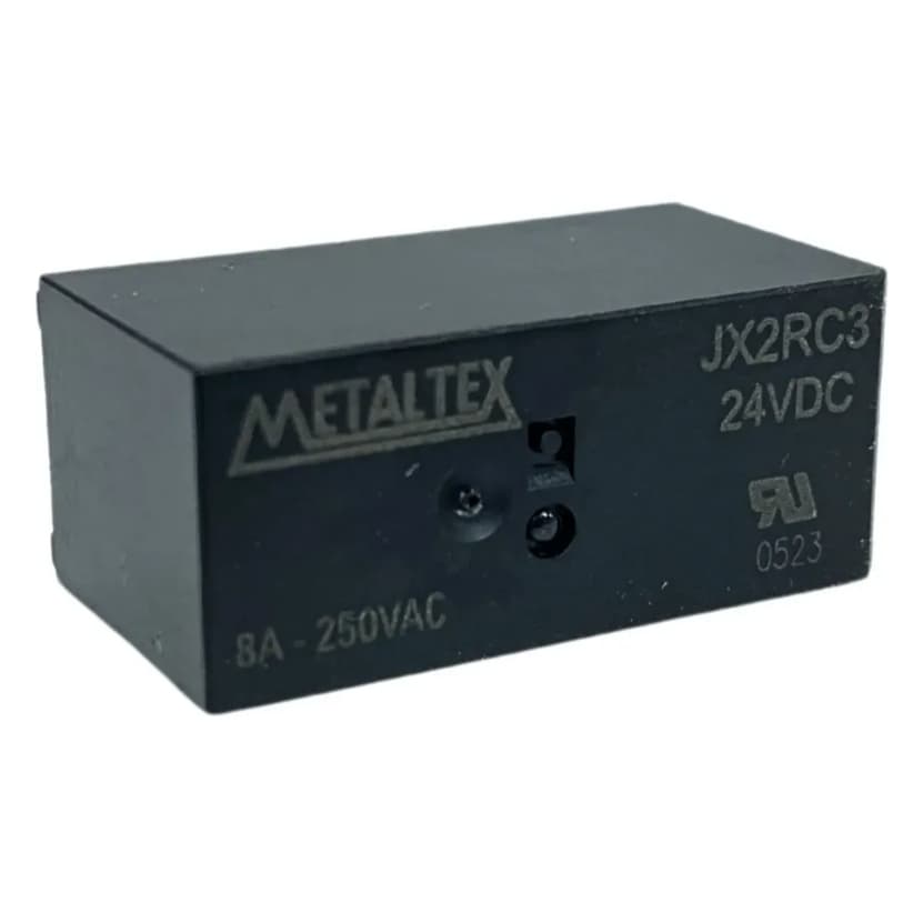 Rele Miniatura De Potência 8 Pinos Jx2rc3 24v Metaltex 24vdc