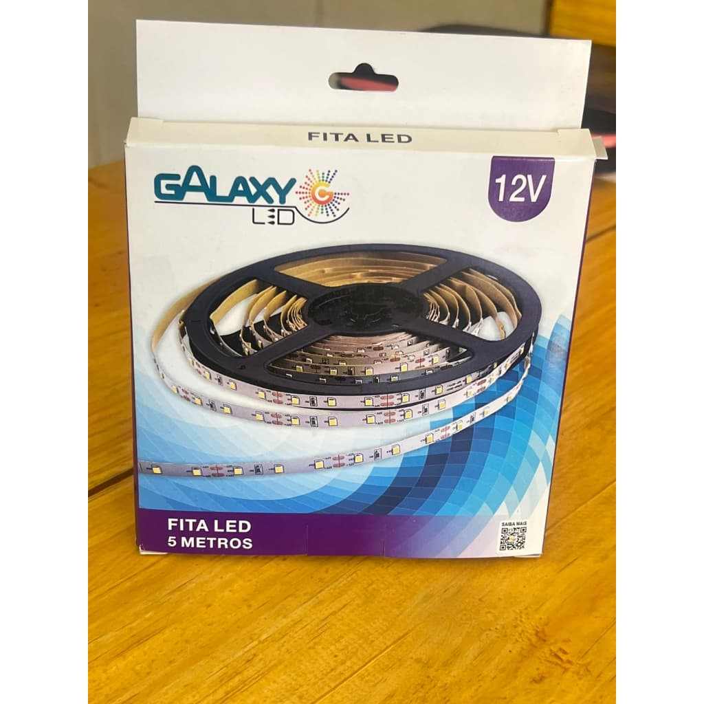 Fita Led 24w 12v 5M Ip20 Branco quente