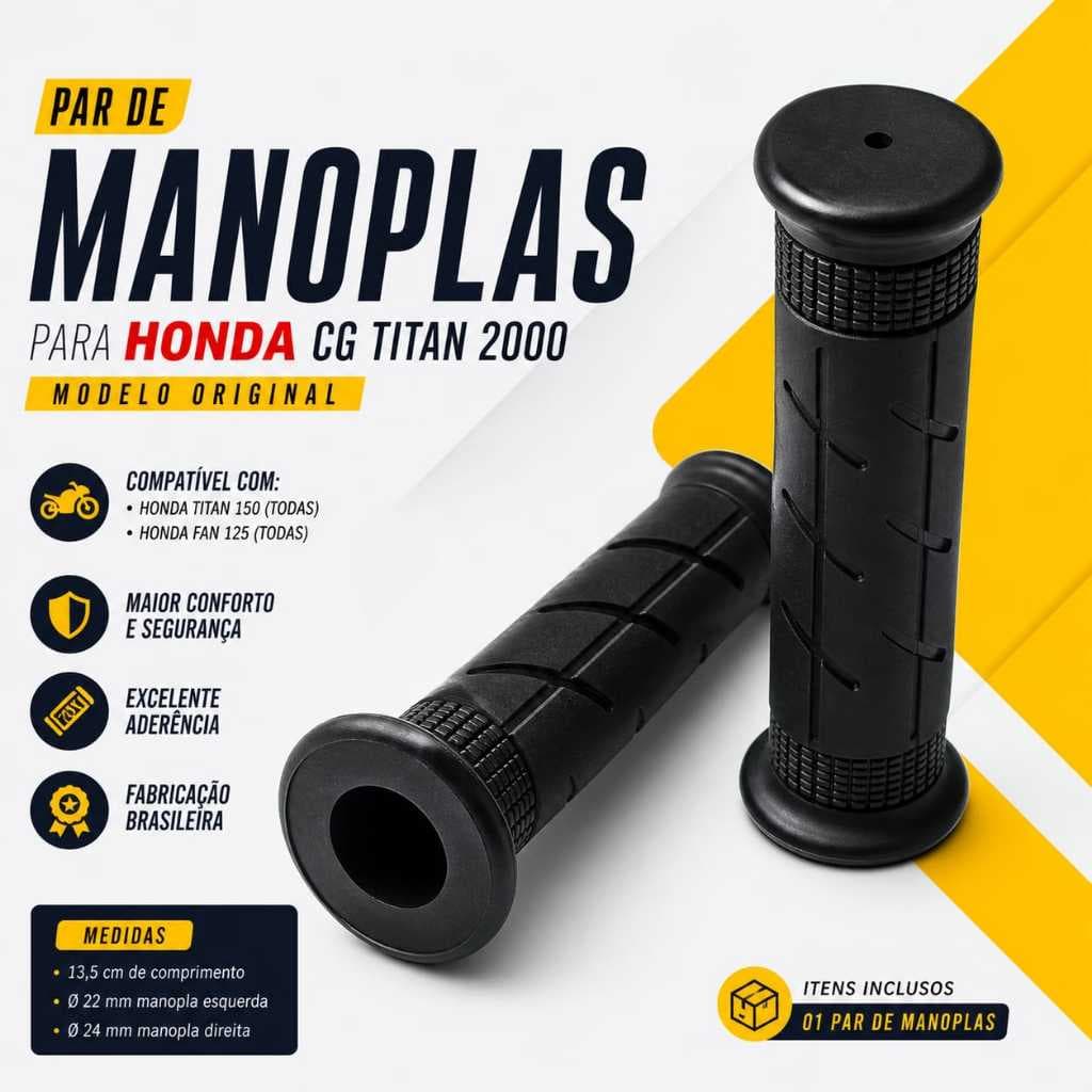 Manopla Para Motos Cg Titan Honda 150 125 Fan Original