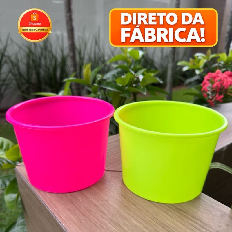 Kit 12 Baldes de Pipoca 1,5L Plástico | Festa Lembrancinha