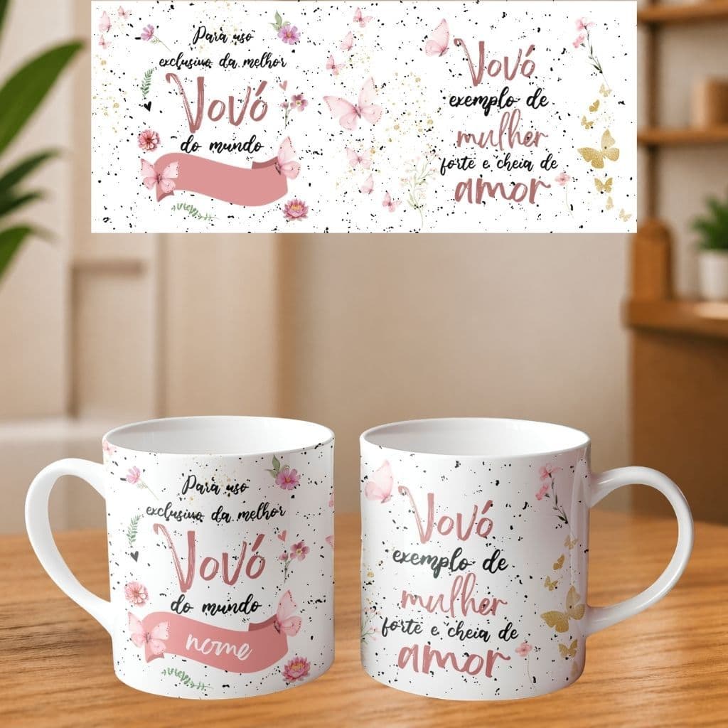 Caneca Personalizada com Nome Mãe Avó Tia Dinda Sogra Nora | Dia das Mães | Dia dos Avós | Caneca Personalizada
